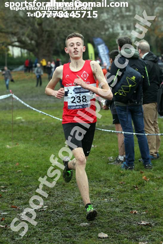 Boys under-15s, 2019 European Cross Country Trials and British Cross Challenge, Sefton Park, Liverpool.  Photo: David T. Hewitson/Sports for All Pics
